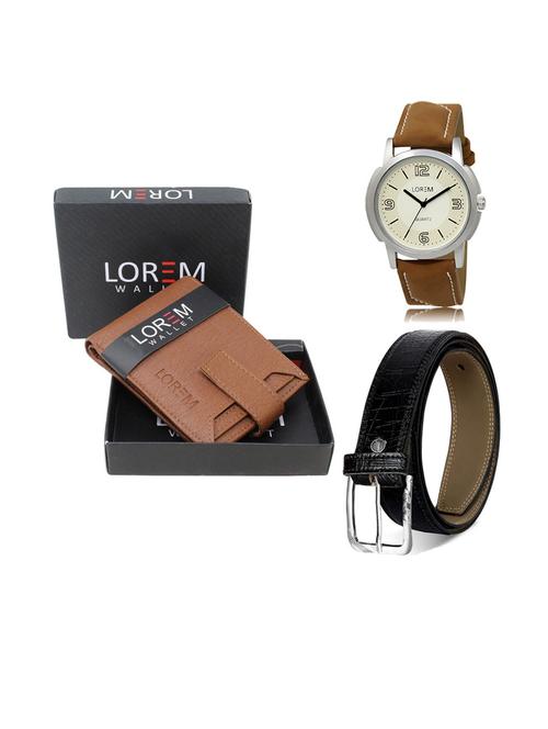belt, wallet & watch gift combo - 19553358 - Very Small Image - 1