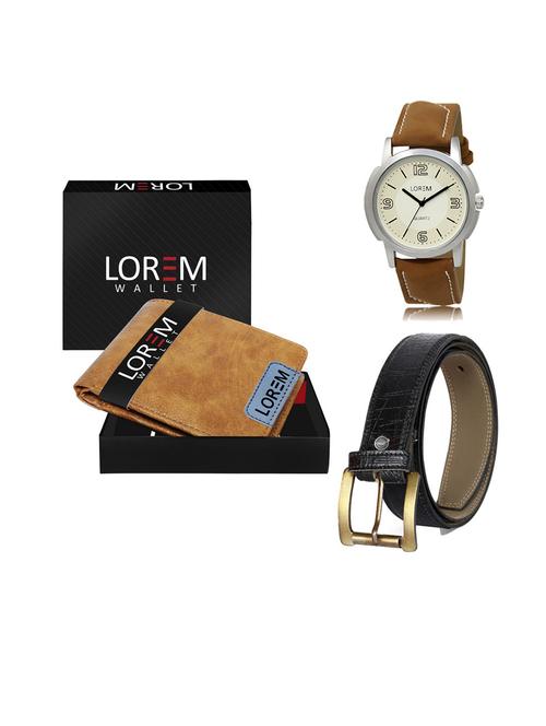 belt, wallet & watch gift combo - 19553360 - Very Small Image - 1