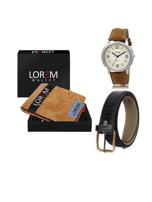 belt, wallet & watch gift combo - 19553362 - Very Small Image - 1