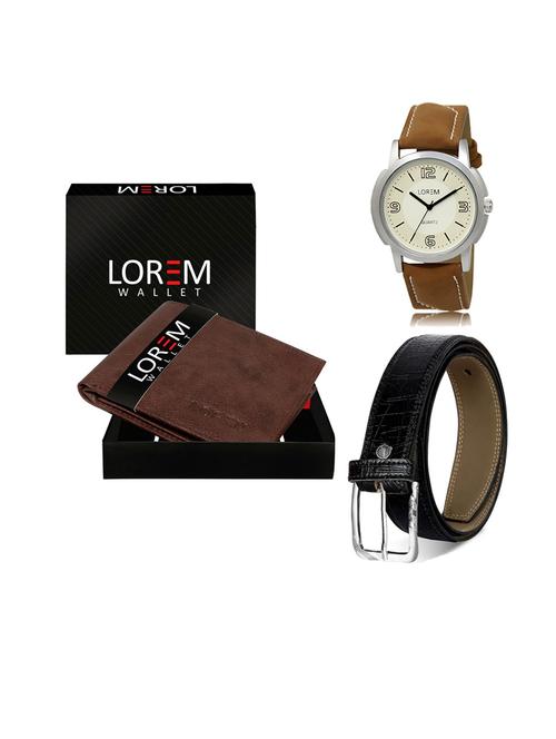 belt, wallet & watch gift combo - 19553370 - Very Small Image - 1