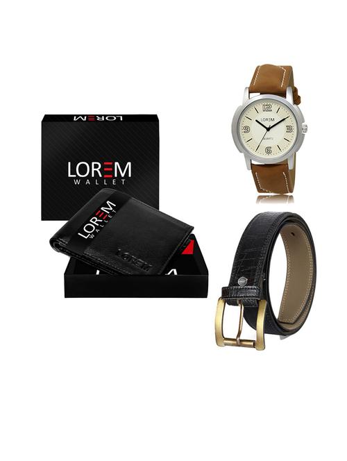 belt, wallet & watch gift combo - 19553384 - Very Small Image - 1
