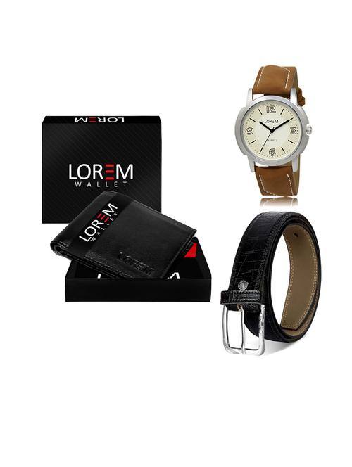 belt, wallet & watch gift combo - 19553388 - Very Small Image - 1