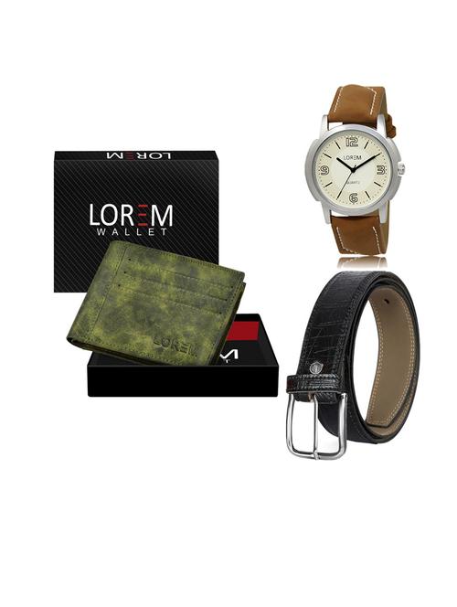 belt, wallet & watch gift combo - 19553399 - Very Small Image - 1