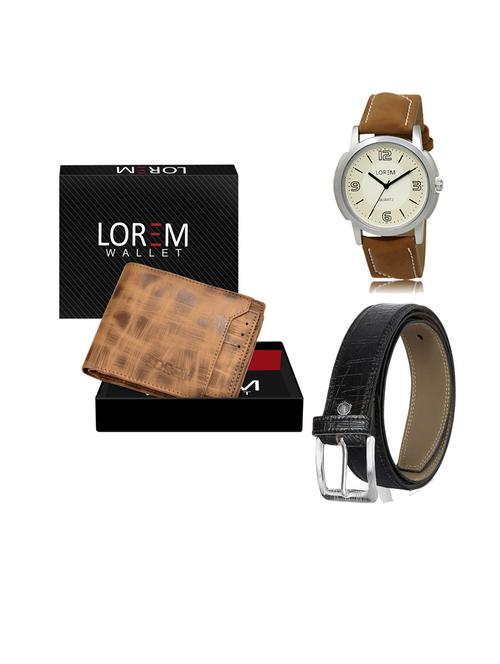 belt, wallet & watch gift combo - 19553425 - Very Small Image - 1