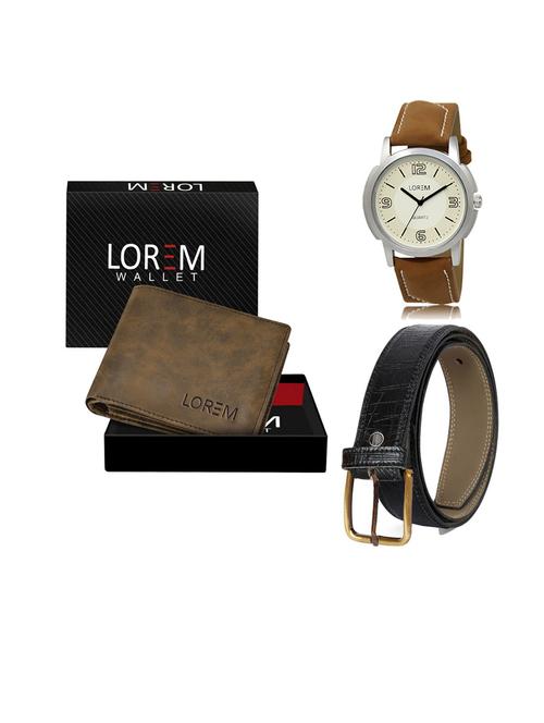 belt, wallet & watch gift combo - 19553446 - Very Small Image - 1
