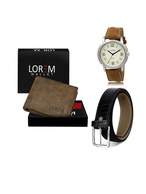 belt, wallet & watch gift combo - 19553448 - Very Small Image - 1