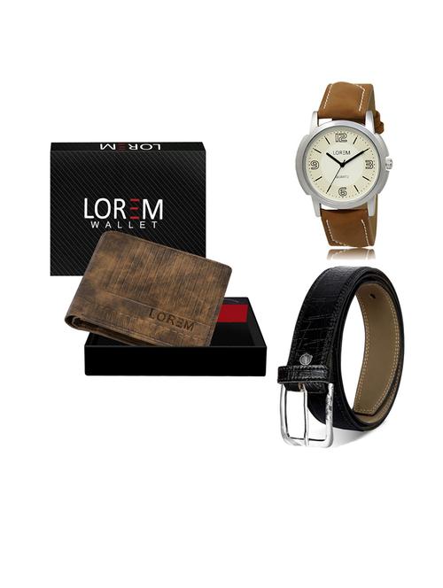 belt, wallet & watch gift combo - 19553466 - Very Small Image - 1