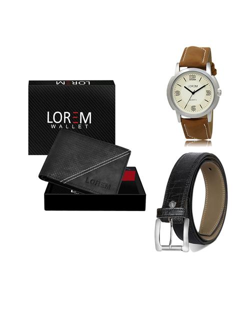 belt, wallet & watch gift combo - 19553505 - Very Small Image - 1