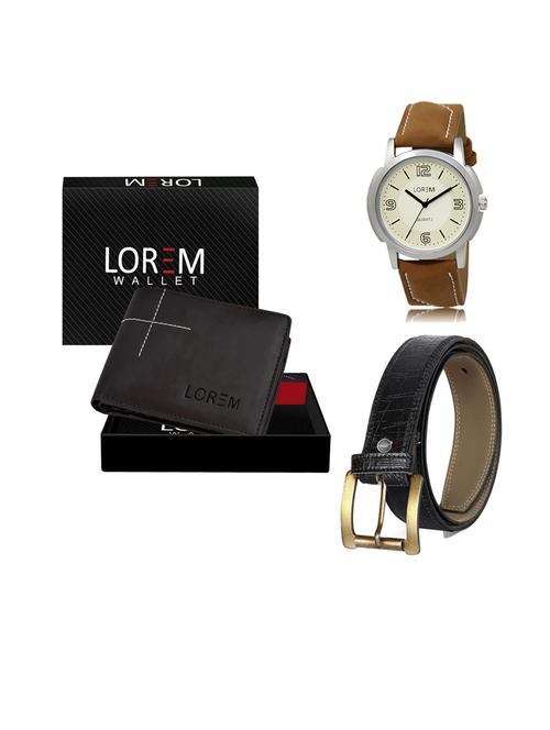 belt, wallet & watch gift combo - 19553540 - Very Small Image - 1