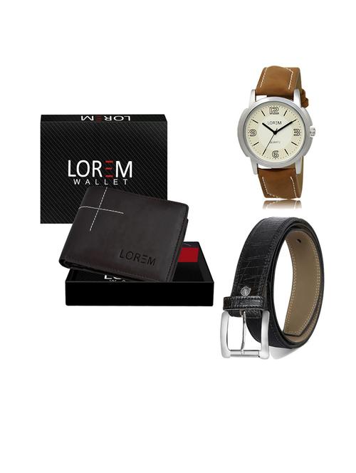 belt, wallet & watch gift combo - 19553541 - Very Small Image - 1
