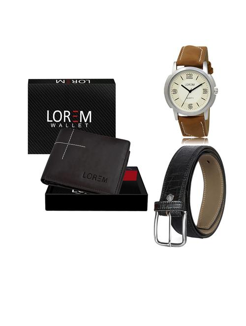 belt, wallet & watch gift combo - 19553543 - Very Small Image - 1
