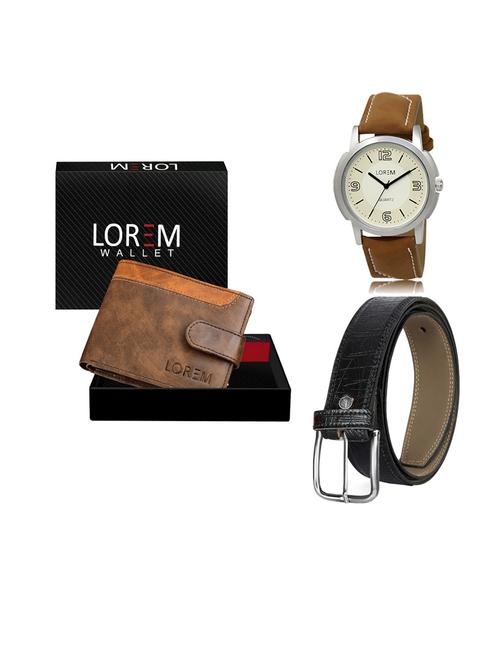 belt, wallet & watch gift combo - 19553561 - Very Small Image - 1