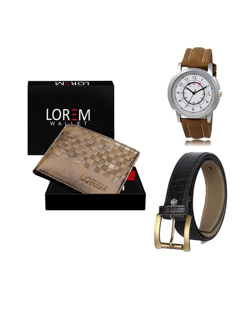 belt, wallet & watch gift combo - 19553780 - Very Small Image - 1