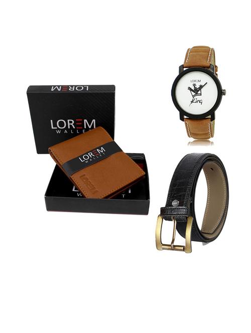 belt, wallet & watch gift combo - 19553852 - Very Small Image - 1