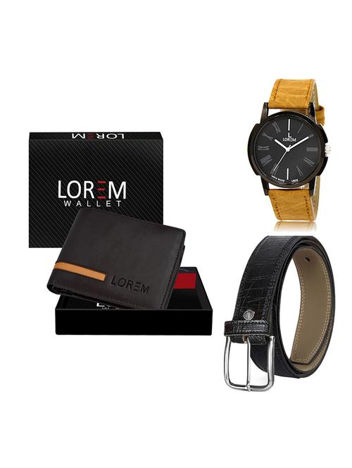 belt, wallet & watch gift combo - 19554365 - Very Small Image - 1