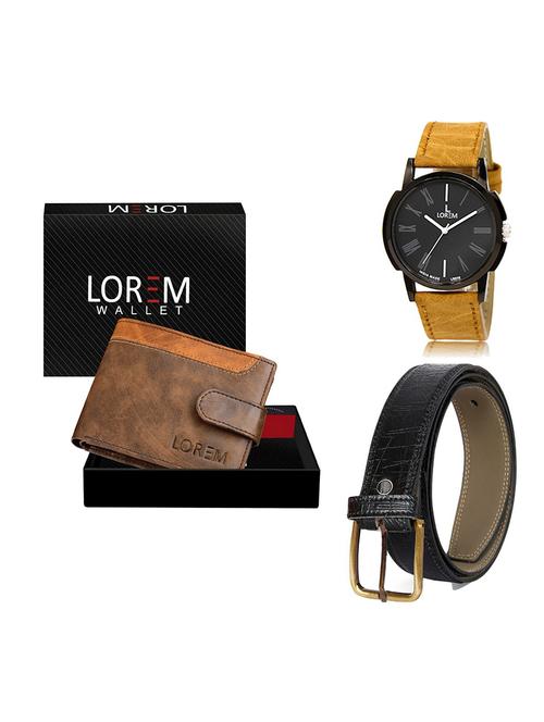 belt, wallet & watch gift combo - 19554370 - Very Small Image - 1