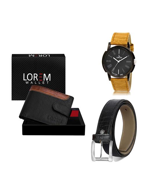 belt, wallet & watch gift combo - 19554375 - Very Small Image - 1