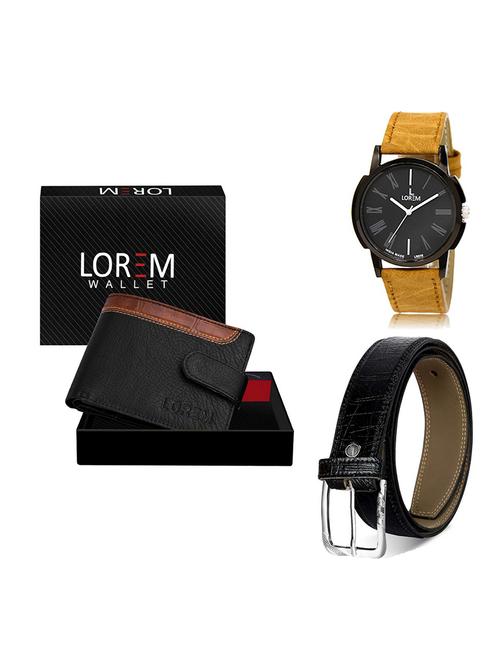 belt, wallet & watch gift combo - 19554378 - Very Small Image - 1