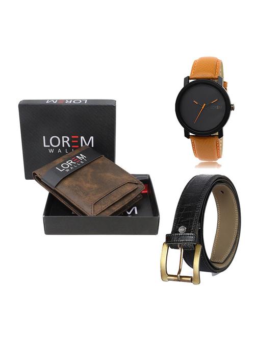 belt, wallet & watch gift combo - 19554404 - Very Small Image - 1