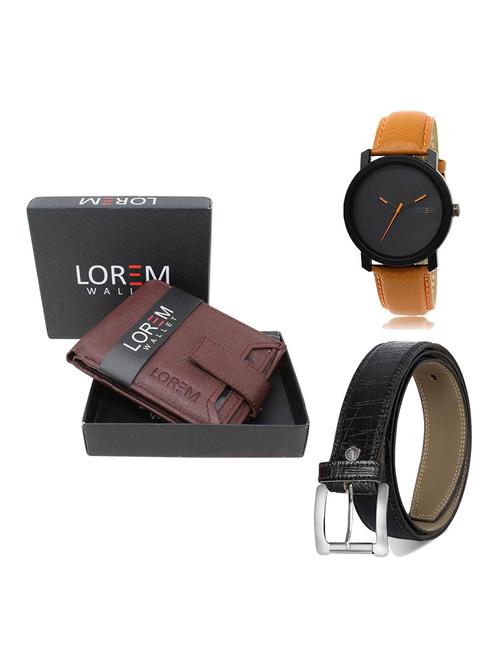 belt, wallet & watch gift combo - 19554429 - Very Small Image - 1