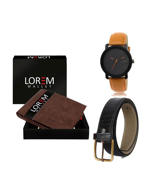 belt, wallet & watch gift combo - 19554448 - Very Small Image - 1