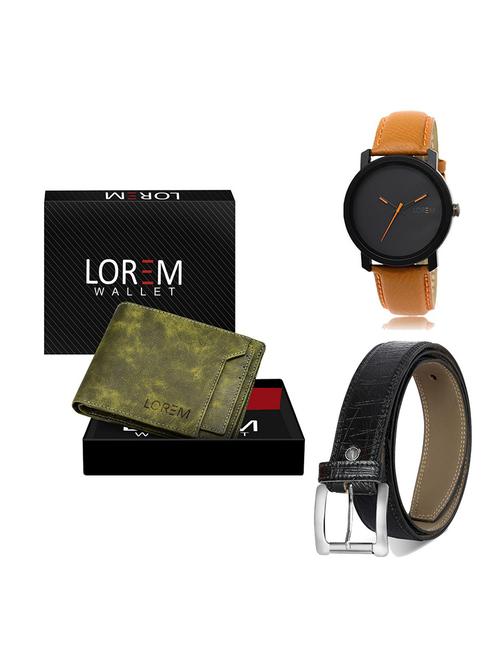 belt, wallet & watch gift combo - 19554471 - Very Small Image - 1