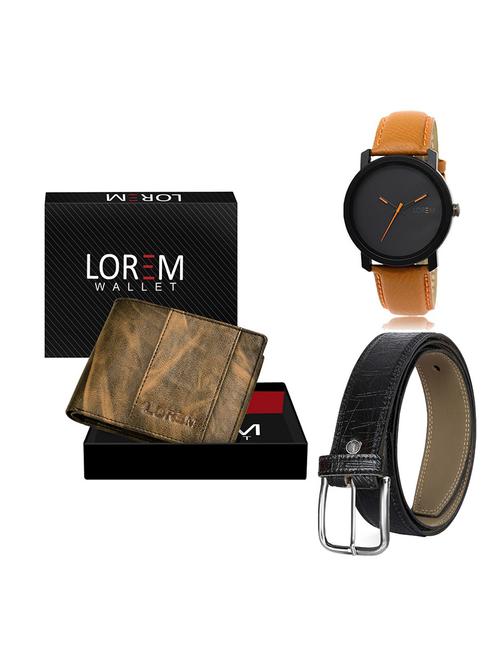 belt, wallet & watch gift combo - 19554497 - Very Small Image - 1