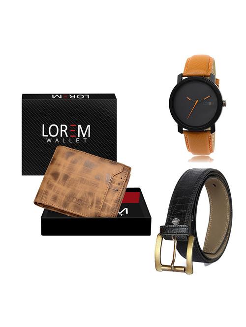 belt, wallet & watch gift combo - 19554500 - Very Small Image - 1