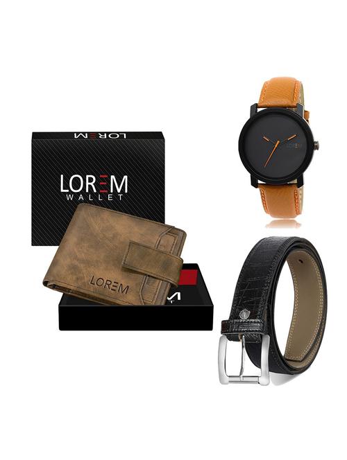 belt, wallet & watch gift combo - 19554513 - Very Small Image - 1