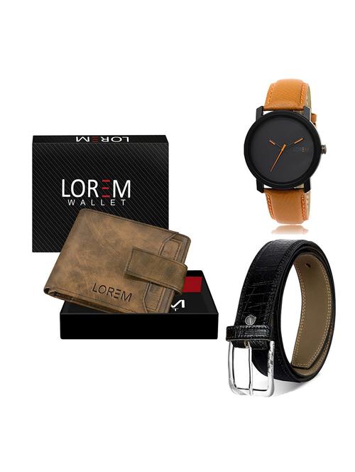 belt, wallet & watch gift combo - 19554516 - Very Small Image - 1