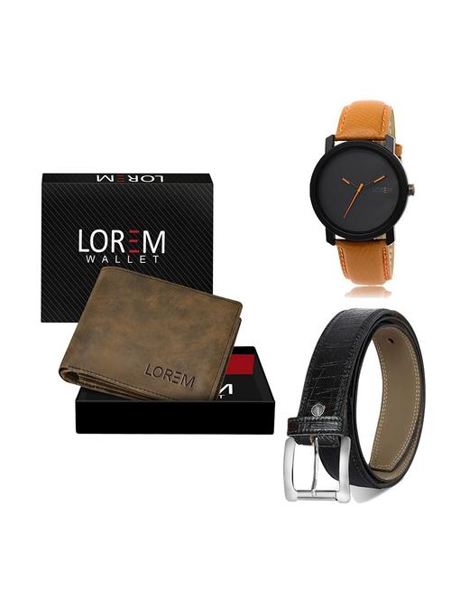 belt, wallet & watch gift combo - 19554525 - Very Small Image - 1
