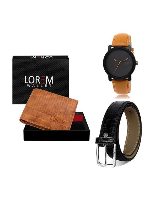 belt, wallet & watch gift combo - 19554552 - Very Small Image - 1