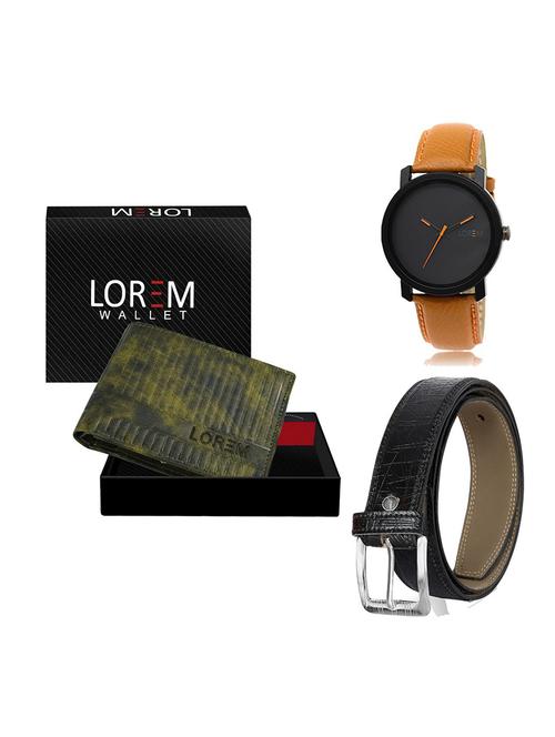 belt, wallet & watch gift combo - 19554559 - Very Small Image - 1