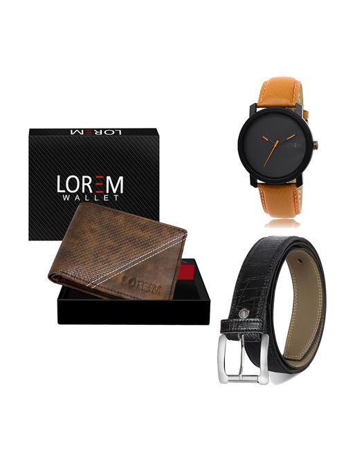 belt, wallet & watch gift combo - 19554567 - Very Small Image - 1