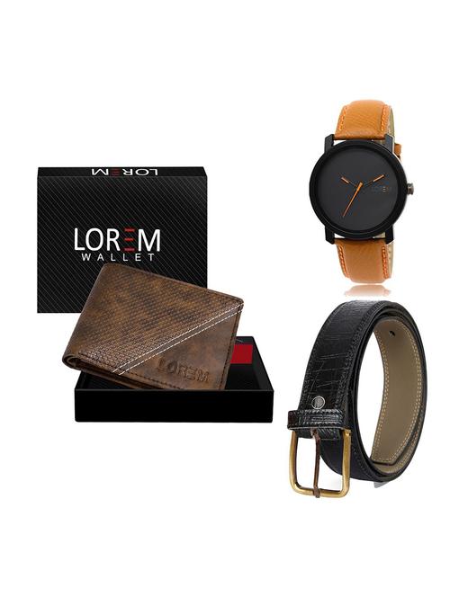belt, wallet & watch gift combo - 19554568 - Very Small Image - 1