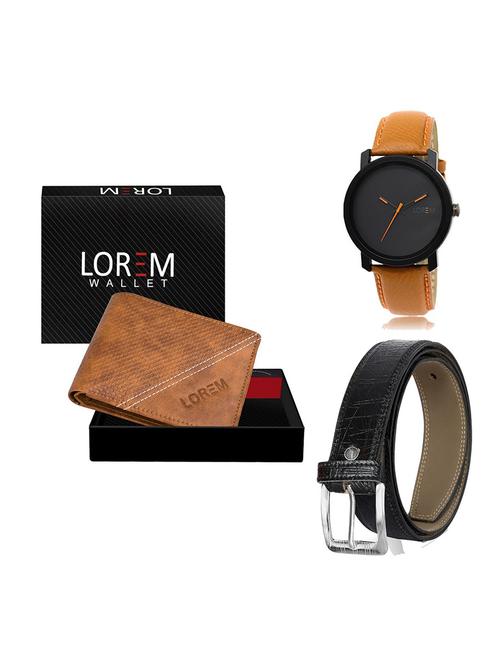 belt, wallet & watch gift combo - 19554577 - Very Small Image - 1