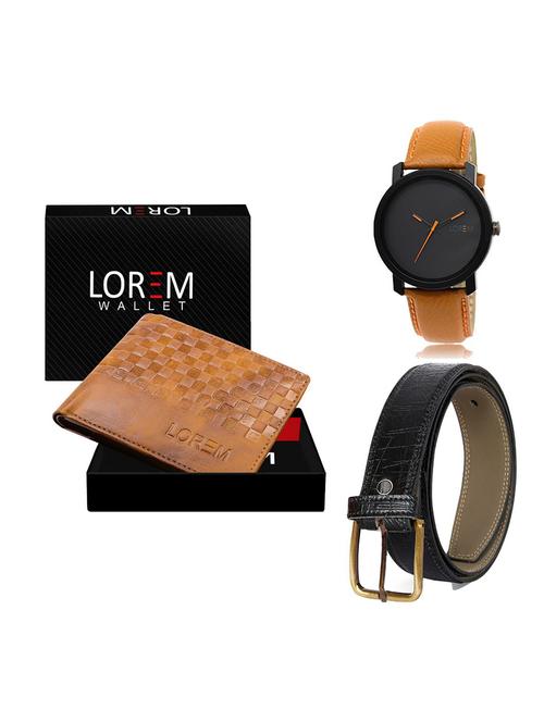 belt, wallet & watch gift combo - 19554598 - Very Small Image - 1