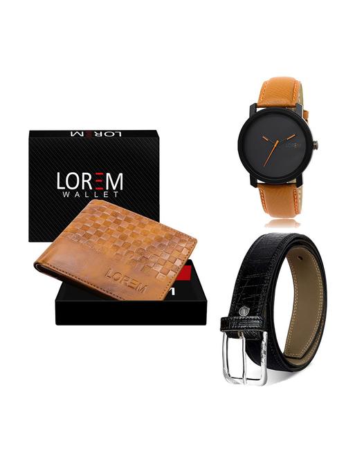 belt, wallet & watch gift combo - 19554600 - Very Small Image - 1