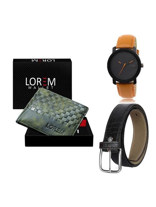 belt, wallet & watch gift combo - 19554605 - Very Small Image - 1
