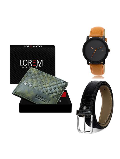 belt, wallet & watch gift combo - 19554606 - Very Small Image - 1