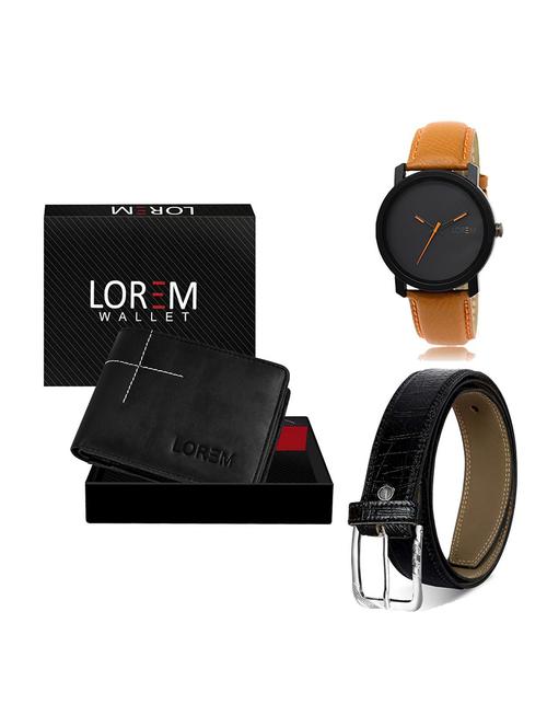 belt, wallet & watch gift combo - 19554618 - Very Small Image - 1