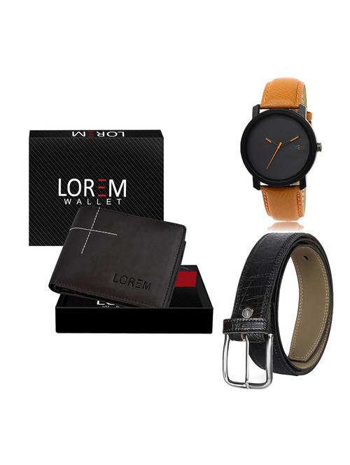 belt, wallet & watch gift combo - 19554623 - Very Small Image - 1