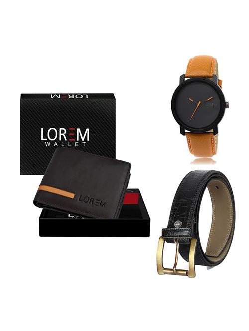 belt, wallet & watch gift combo - 19554632 - Very Small Image - 1