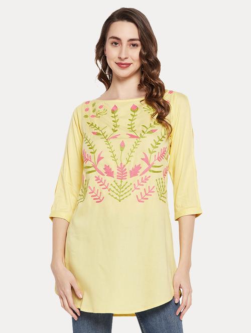 women boat neck embroidered regular top - 19559505 - Very Small Image - 1