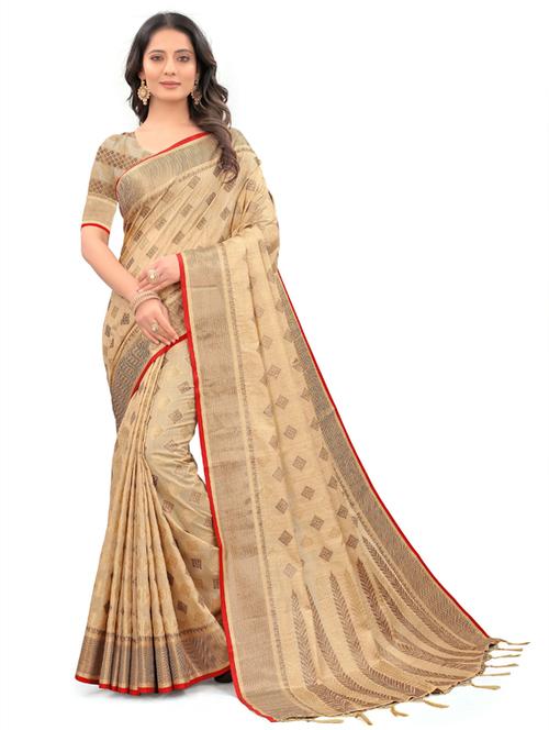 self design woven saree with blouse - 19561355 - Very Small Image - 1