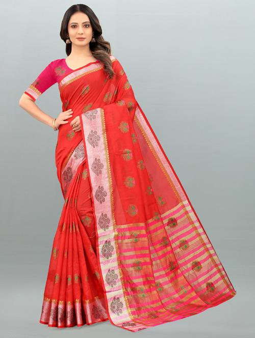 self design kanjivaram saree with blouse - 19561365 - Very Small Image - 1