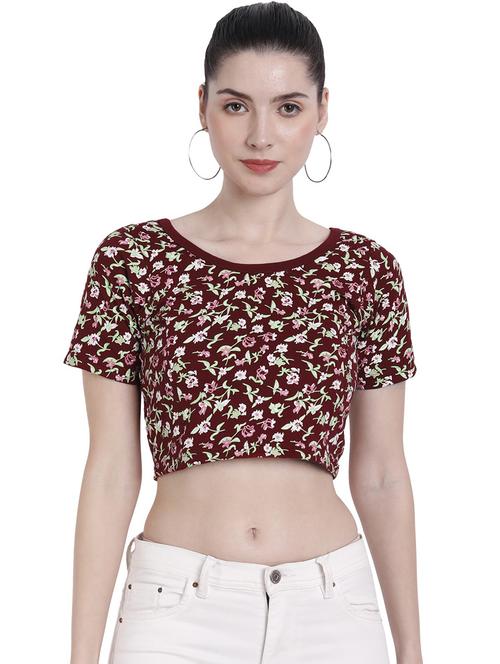 floral print crop top - 19562786 - Very Small Image - 1
