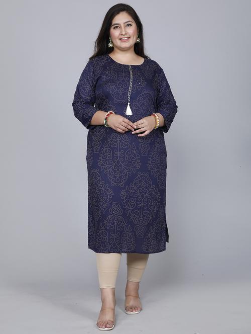 boat neck printed kurta - 19562909 - Very Small Image - 1