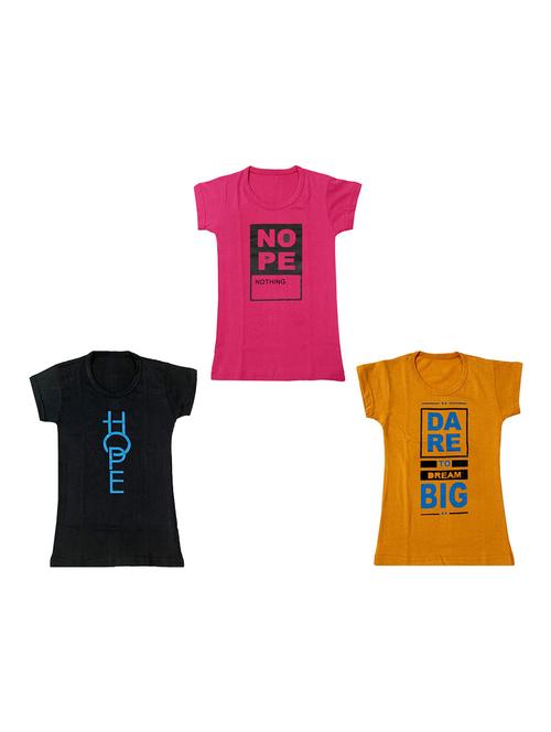 pack of 3 multi colored printed t-shirt - 19565196 - Very Small Image - 1