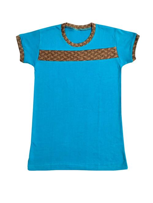 round neck blue taped t-shirt - 19566098 - Very Small Image - 1